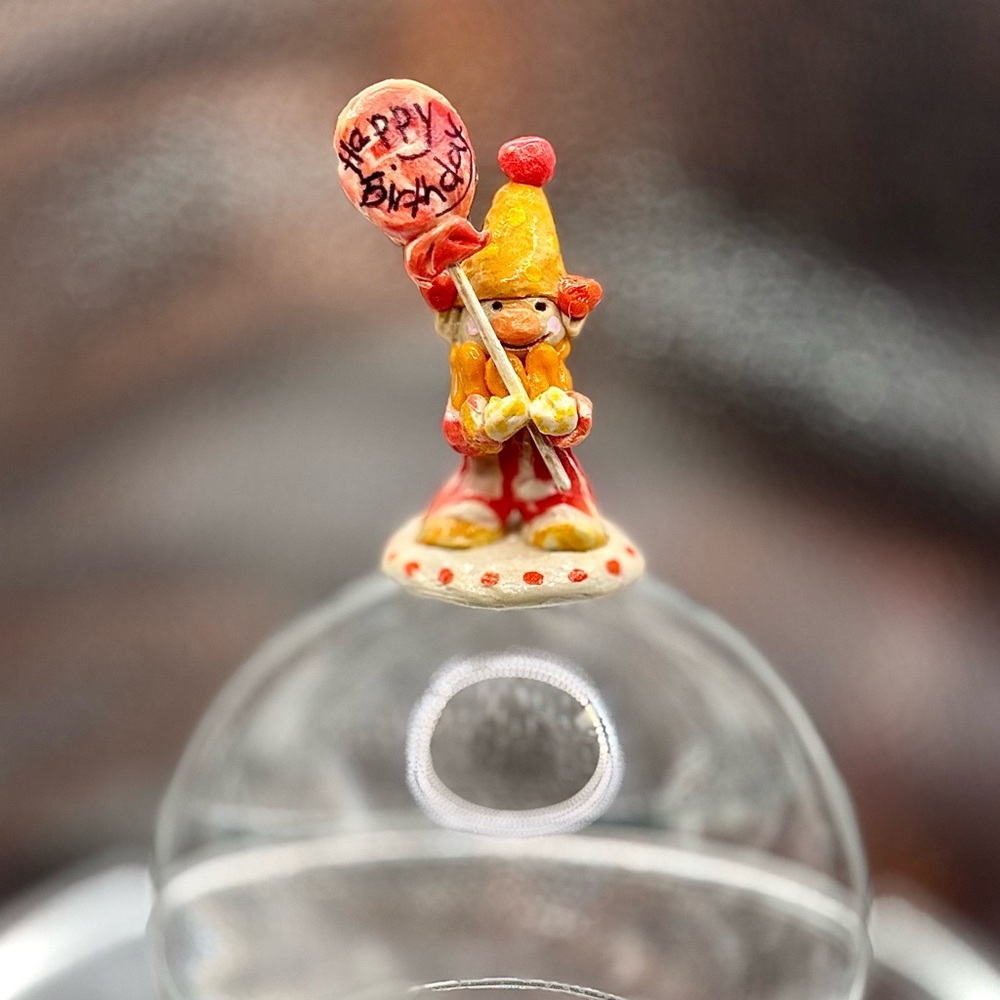 Unique Colorful Clown Figurine cake topper with Balloons